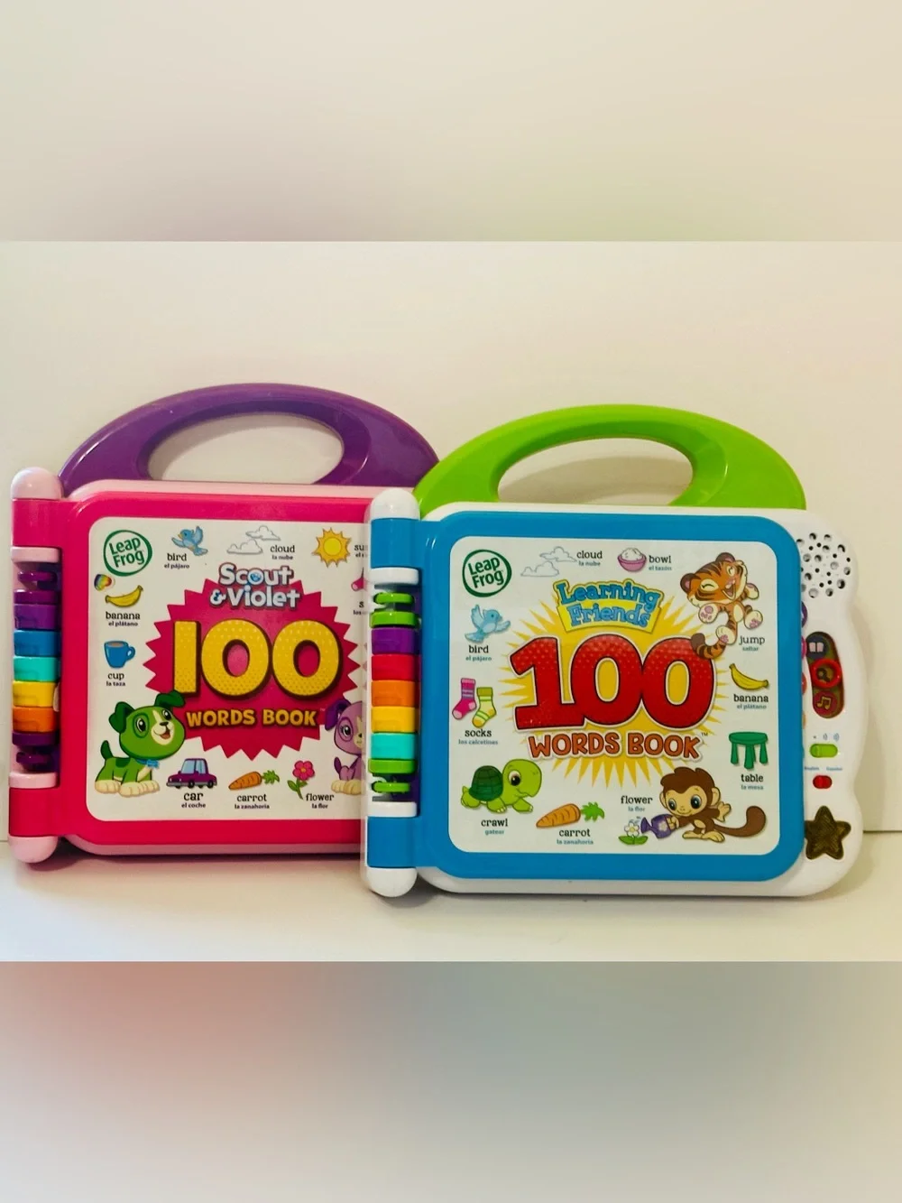 LeapFrog Learning Friends and Scout & Violet 100 Words Books